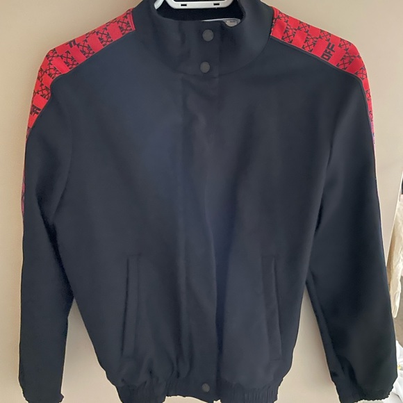 Off-White Bomber Jacket with Rainbow Detailing - Picture 5 of 8